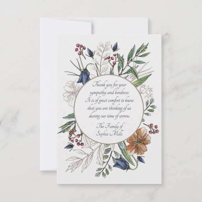 Convite para Flores de Campo de Simpatia (Frente)