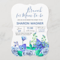 Convite para Flores de Jardim Azul