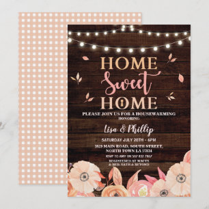 Convite para Flores de Outono de Chave Doméstica 