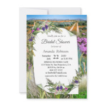 Convite para flores de primavera ecológicas selvag