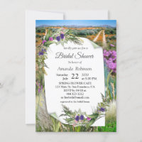 Convite para flores de primavera ecológicas selvag