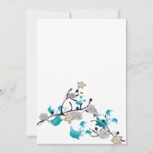 Convite para flores japonesas