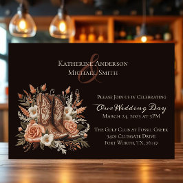 Convite para Flores Ocidentais no País Elegante Mo