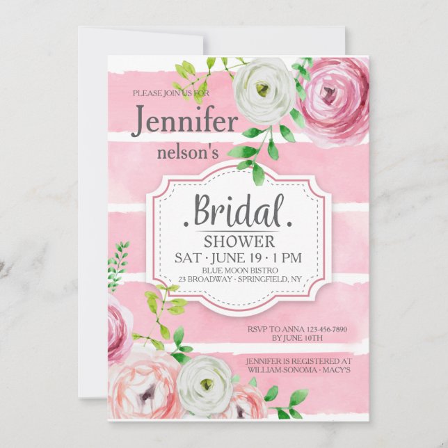 Convite para Flores Ranunculus (Frente)