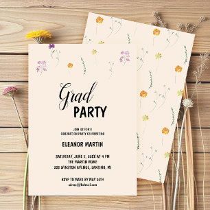 Convite para flores silvestres frescas