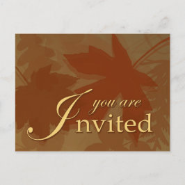 Convite para Folgas de outono - Cartão postal