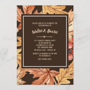 Convite para Folhas Elegantes