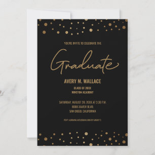 Convite para Formando de Celebração Dourada de Scr