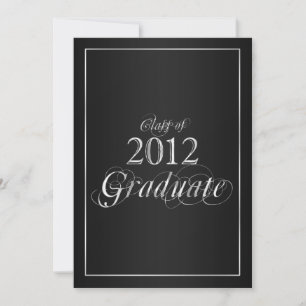 Convite para Formandos Classy Black and Silver 201