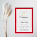 Convite para formatura de bonés elegantes<br><div class="desc">Um cartão de formatura elegante com ouro falso. Os detalhes do texto e a imagem podem ser personalizados.</div>