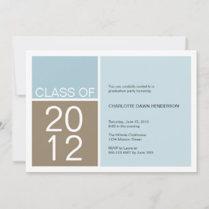 Convite para formatura de classe de bloco de cor a