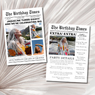 Convite para foto de aniversário de 80 de jornal ú
