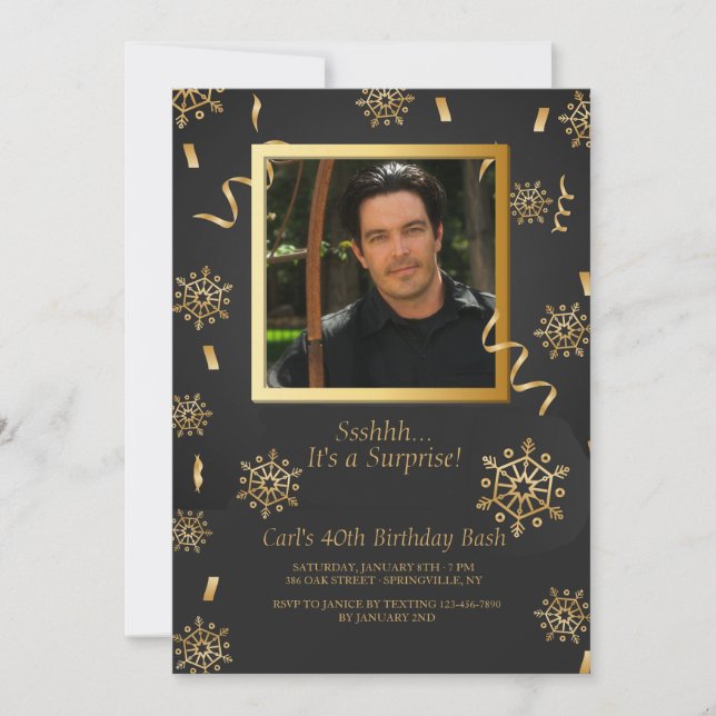 Convite para Foto de Celebração de Inverno (Frente)