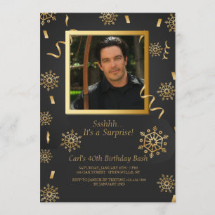 Convite para Foto de Celebração de Inverno