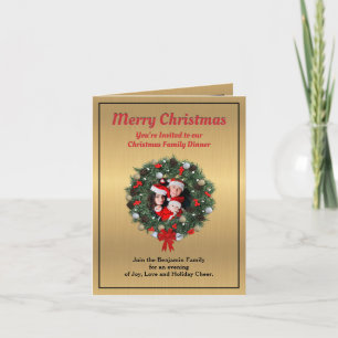 Convite para Foto de Família no Jantar de Natal