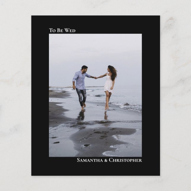 Convite para Foto Simples de Casamento de Orçament (Frente)