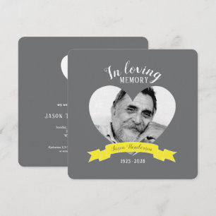 Convite para fotografia amarela do serviço de mem