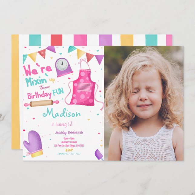 Convite para Fotografia Baking (Frente/Verso)