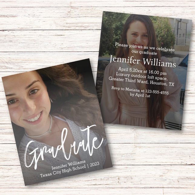 convite para fotografia da moderna graduação em 20 (Criador carregado)