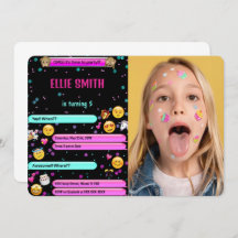 Convite para Fotografia de Amoji Birthday