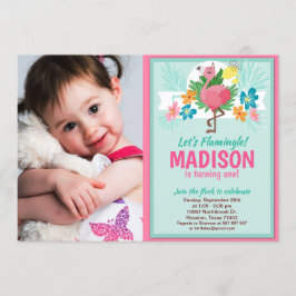 Convite para Fotografia de Aniversário Tropical Fl