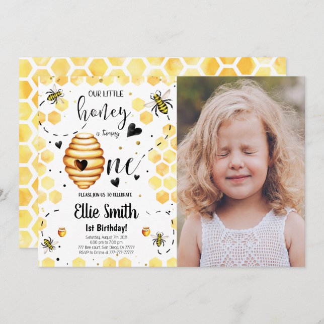 Convite para Fotografia de Bee (Frente/Verso)