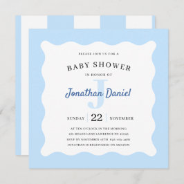 Convite para Fotografia de Chá de fraldas Azul