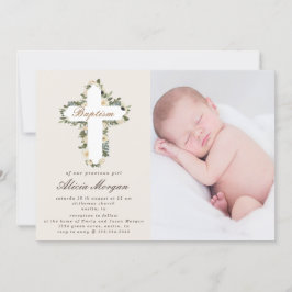 convite para fotografia de marfim floral