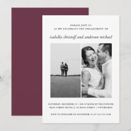 Convite para Fotografia de Noivado de Casamento El