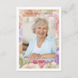 Convite para Fotografia de Rosas Pastel (Vertical)