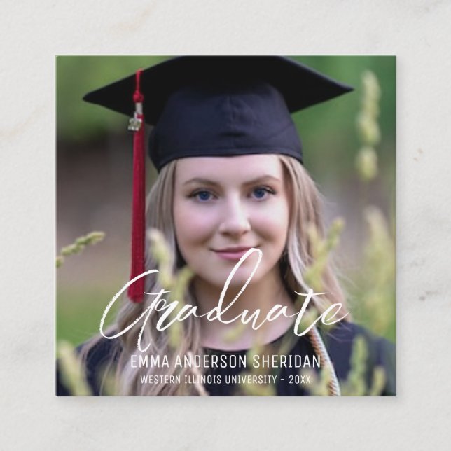 Convite para Fotografia de Script Branco Moderno (Frente)