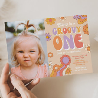 Convite para Fotografia do Groovy One | Hippie Bir