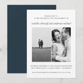 Convite para Fotografia do Noivado de Casamento Az