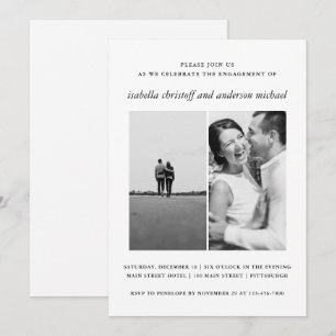 Convite para Fotografia do Noivado de Casamento Br