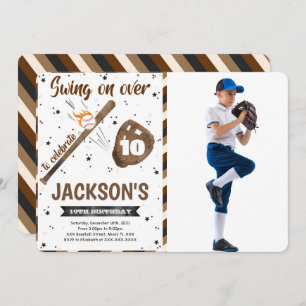 Convite para Fotografia Editável Baseball