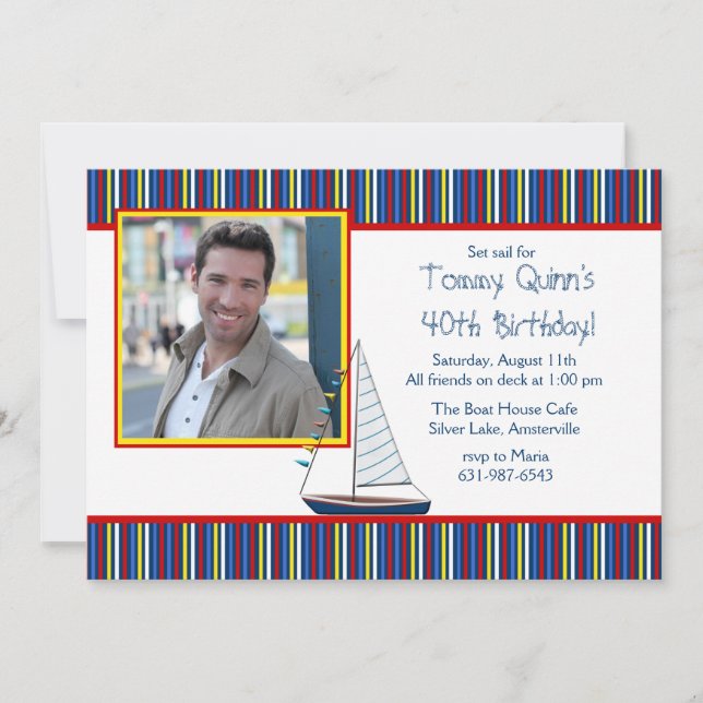 Convite para Fotografia em veleiro (Frente)