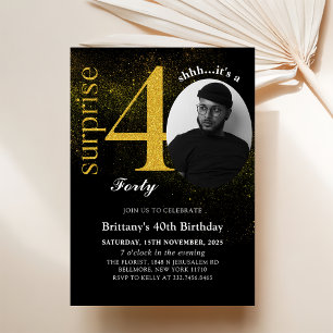 Convite para Fotografia para aniversário de 40 ano