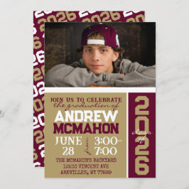 Convite para Fotografia para Graduação Dourada e B