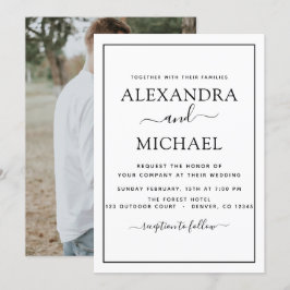 Convite para Fotografia Romântica de Casamento Bra