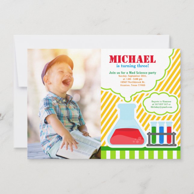 Convite para Fotografias da Festa de aniversário M (Frente)