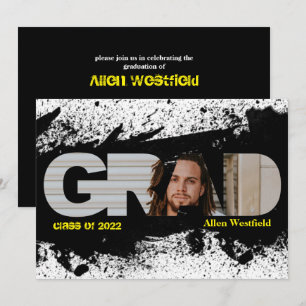 Convite para Fotografias de FORMANDO Preto Funky M