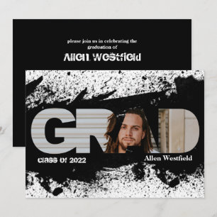 Convite para Fotografias de FORMANDO Preto Funky M