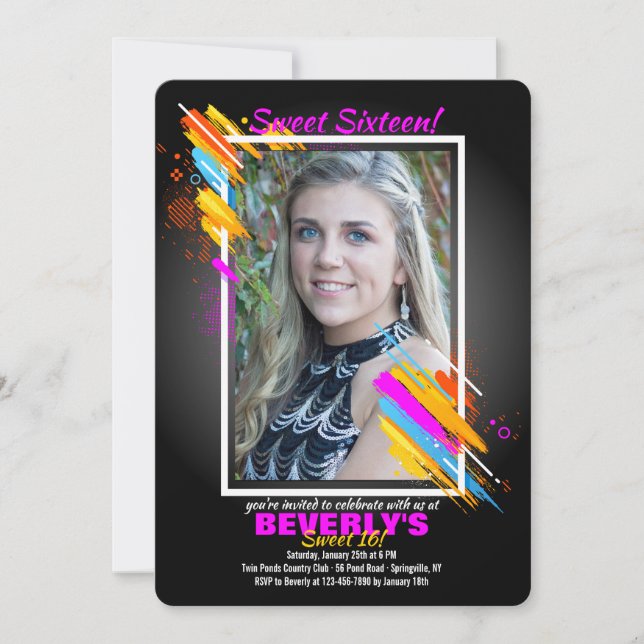 Convite para Fotografias de Quadro de Arte Moderna (Frente)