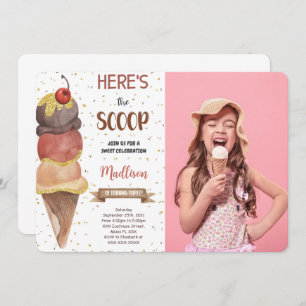 Convite para Fotografias de Sorvete Editável