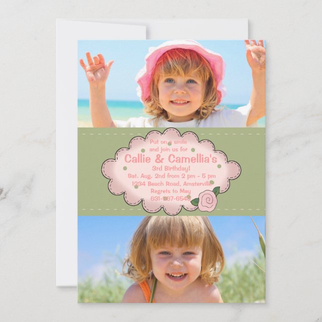 Convite para Fotografias Duplo Sweet 2 (Frente)