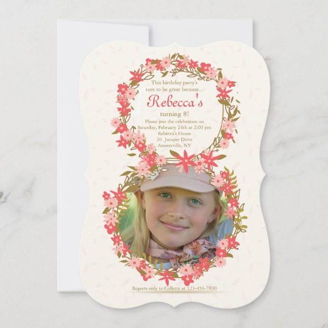 Convite para Fotografias Floral 8 (Frente)