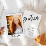 Convite para Fotografias Moderno Minimalista Sweet<br><div class="desc">Convite para Fotografias Moderno Minimalista Sweet 16</div>