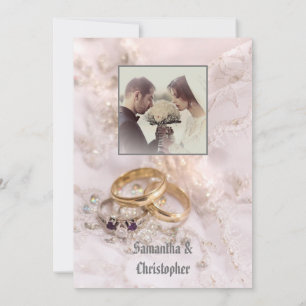 Convite para fotos de anéis de casamento