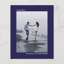 Convite para Fotos de Casamento de Marinho Azul BU