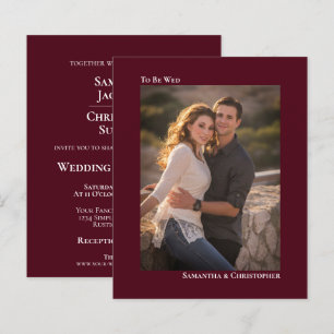 Convite para Fotos de Casamento Simples BUDGET Bur